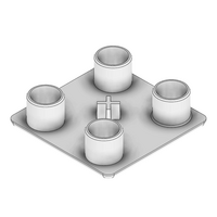 60-010-2 MODULAR SOLUTIONS POLYAMIDE PART END CAP 45MM X 45MM LIGHT GRAY